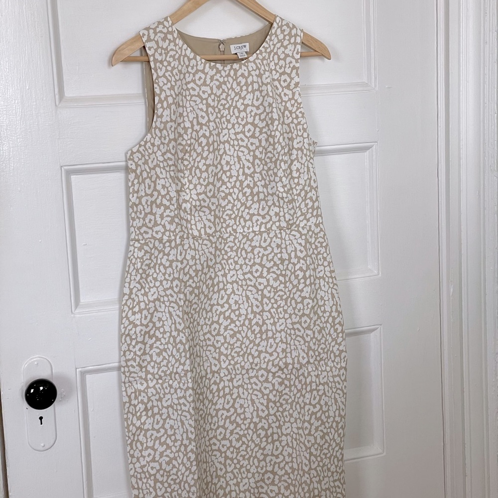 J.CREW FACTORY Leopard Print Sheath Dress - Women’s Size 10 - New With Tags - Picture 5 of 9